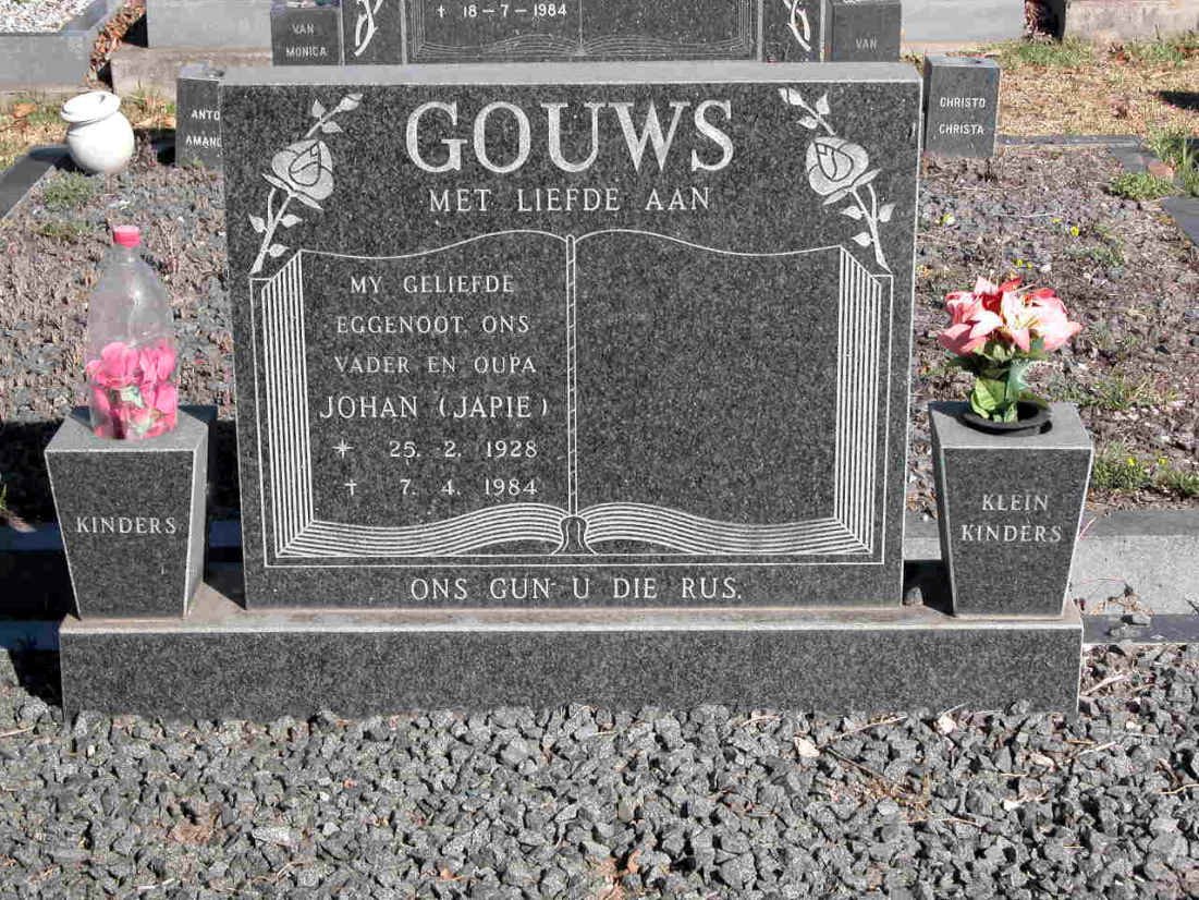 GOUWS Johan 1928-1984