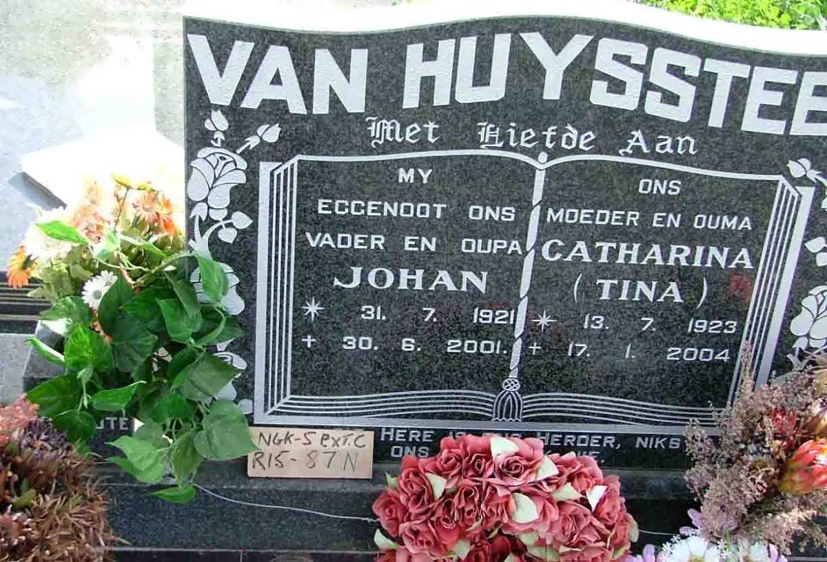 HUYSSTEEN Johan, van 1921-2001 &amp; Catharina 1923-2004