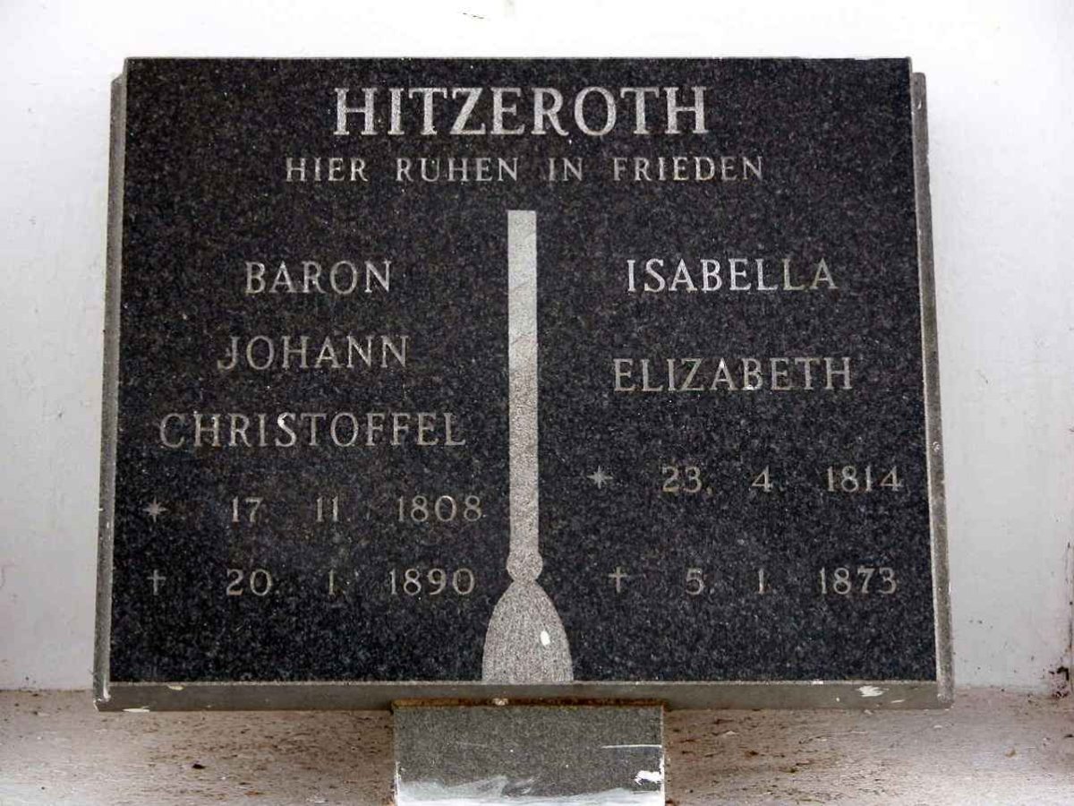HITZEROTH Johann Christoffel 1808-1890 &amp; Isabella Elizabeth 1814-1873