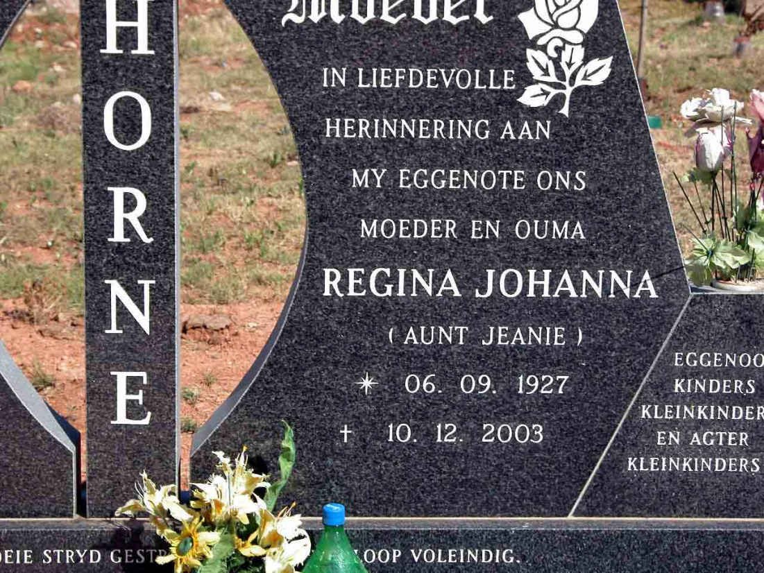 HORNE Regina Johanna 1927-2003