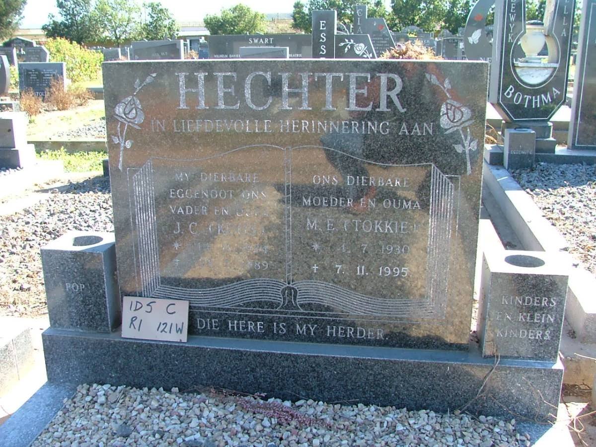 HECHTER J.C. 1924-1989 &amp; M.E. 1930-1995