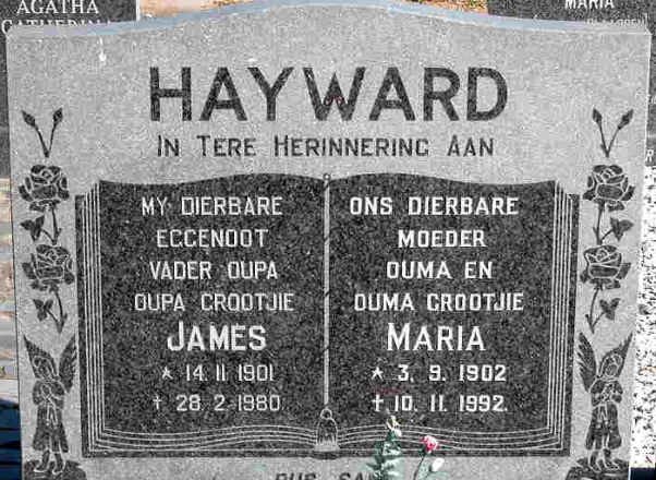 HAYWARD James 1901-1980 &amp; Maria 1902-1992