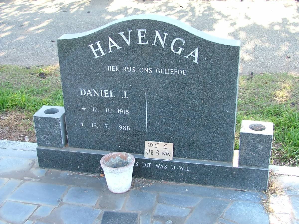 HAVENGA Daniël J. 1915-1988