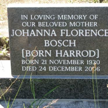 BOSCH Johanna Florence nee HARROD 1930-2006