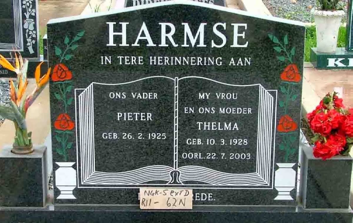 HARMSE Pieter 1925-  &amp; Thelma 1928-2003