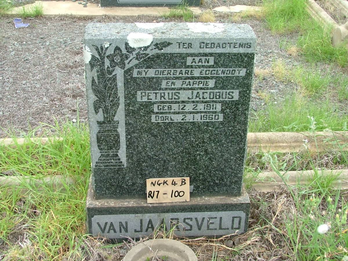 JAARSVELD Petrus Jacobus, van 1911-1960