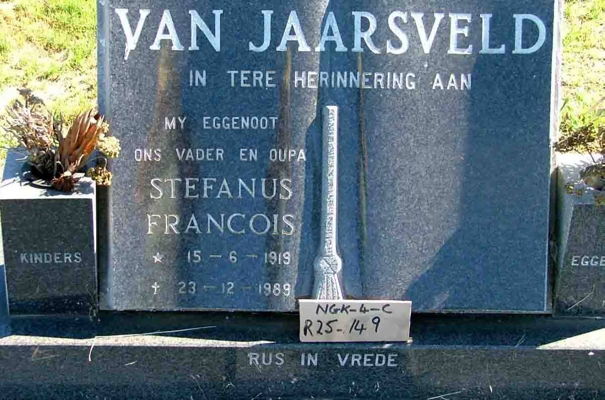 JAARSVELD Stefanus Francois, van 1919-1989