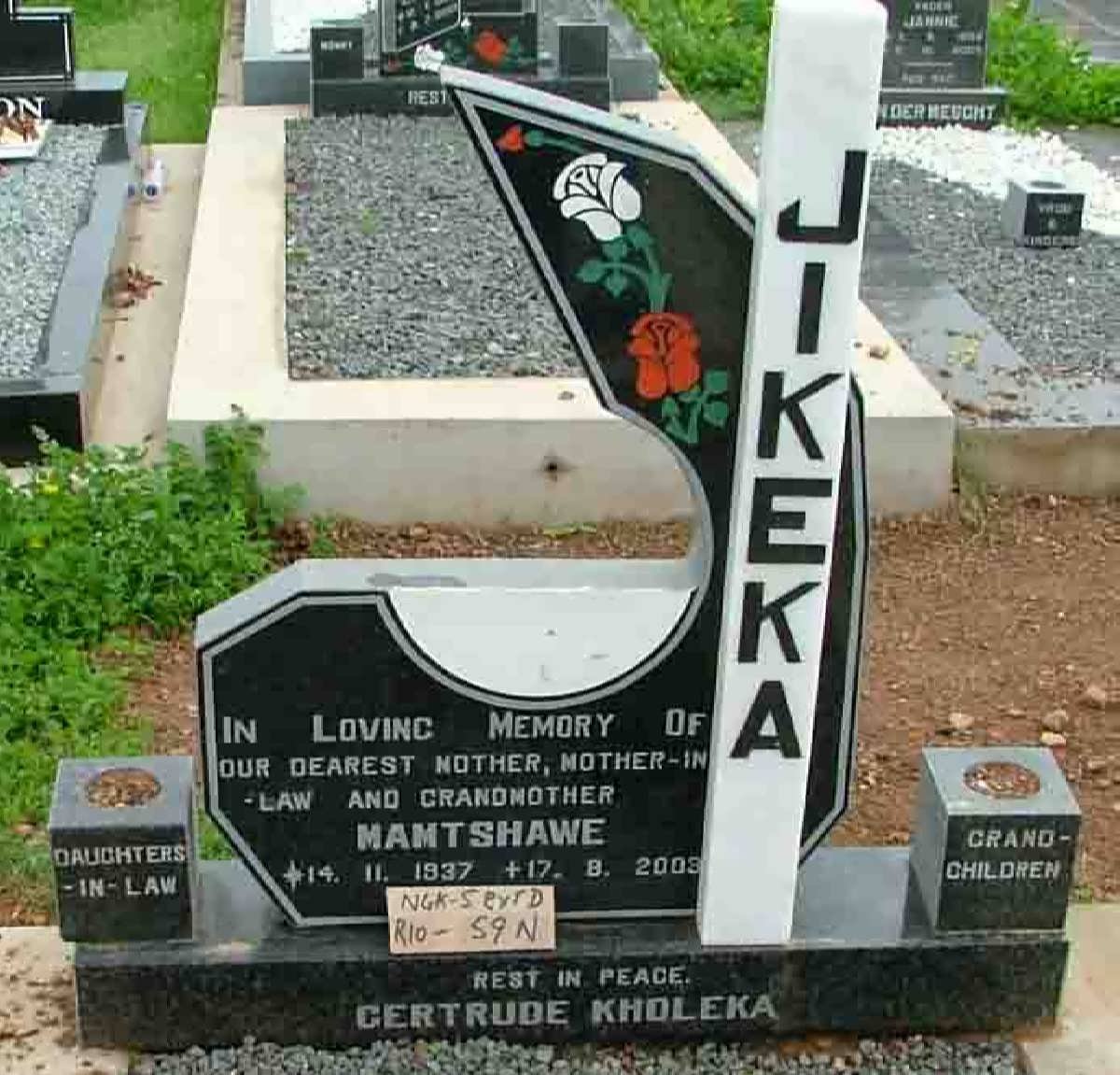 JIKEKA Mamtshawe 1937-2003