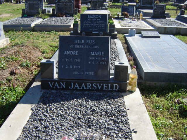 JAARSVELD Andre, van 1941-1999 &amp; Marie MULLER 1943-
