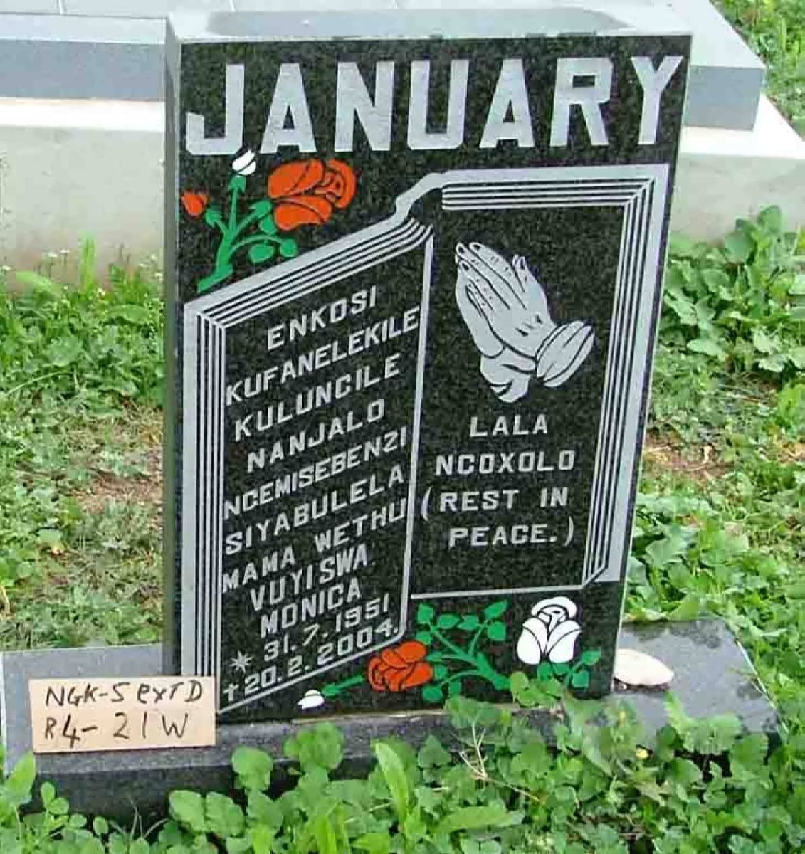 JANUARY Vuyiswa Monica 1951-2004