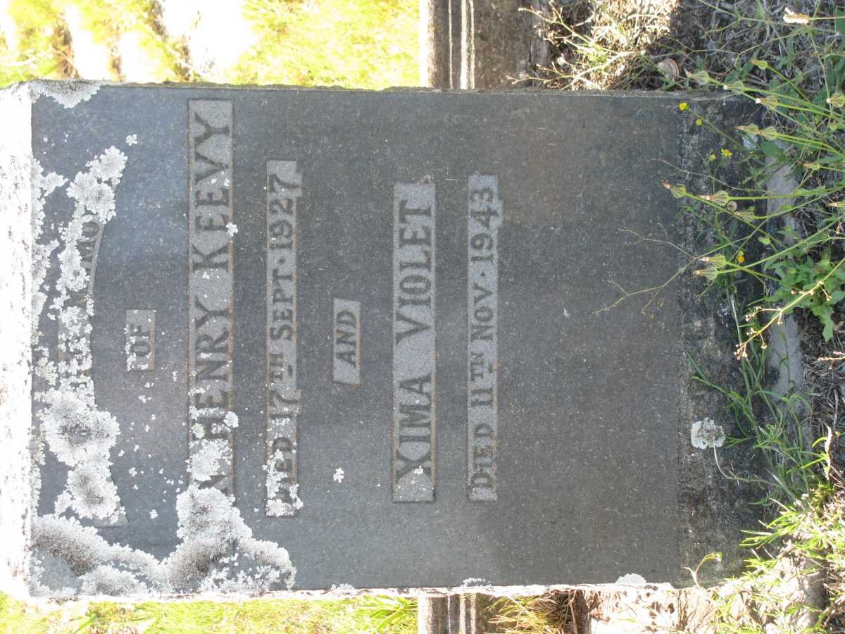 KEEVY ? Henry -1927 &amp; Xima Violet -1943