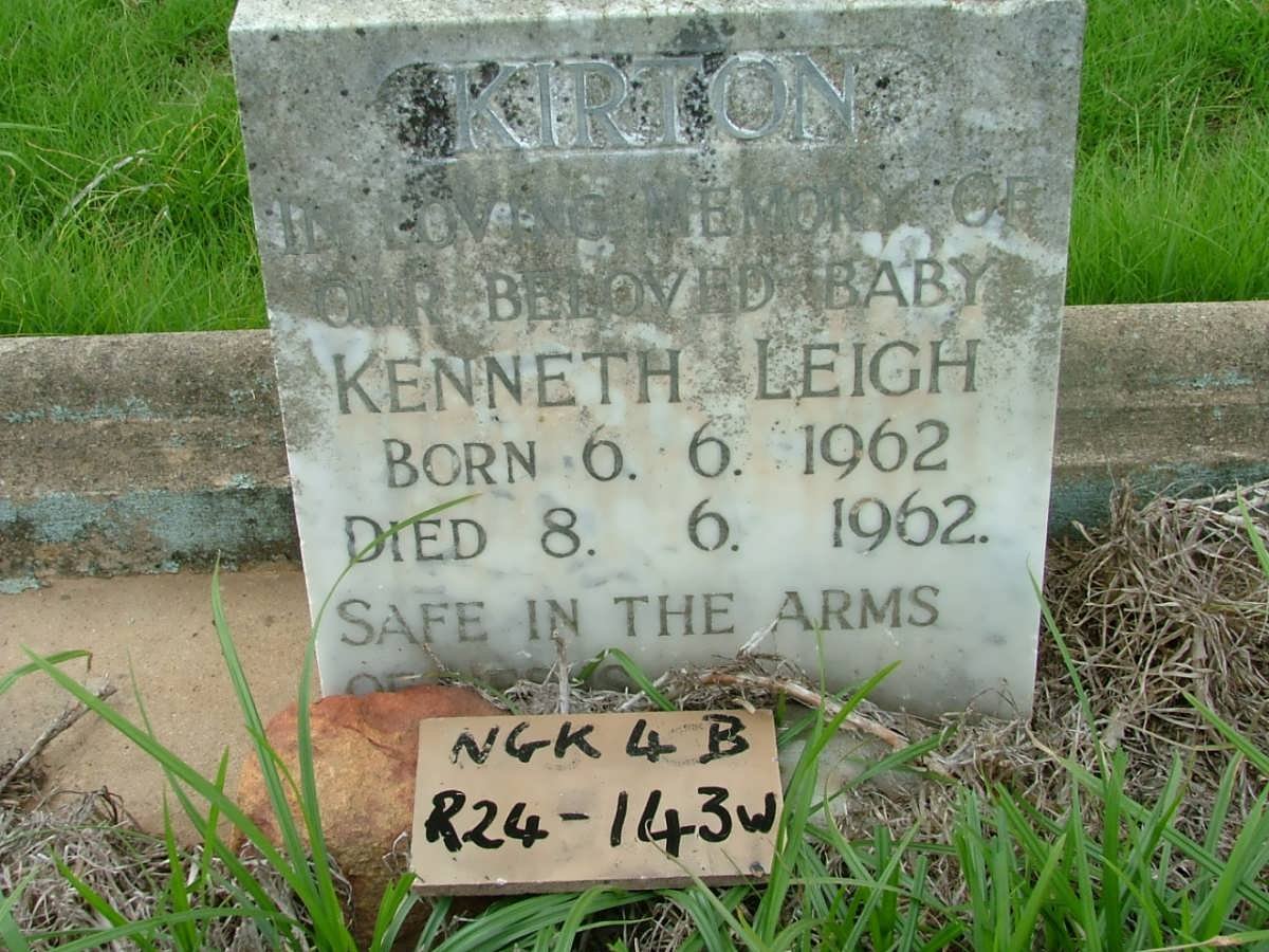 KIRTON Kenneth Leigh 1962-1962