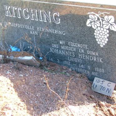 KITCHING Johannes Hendrik 1912-1989