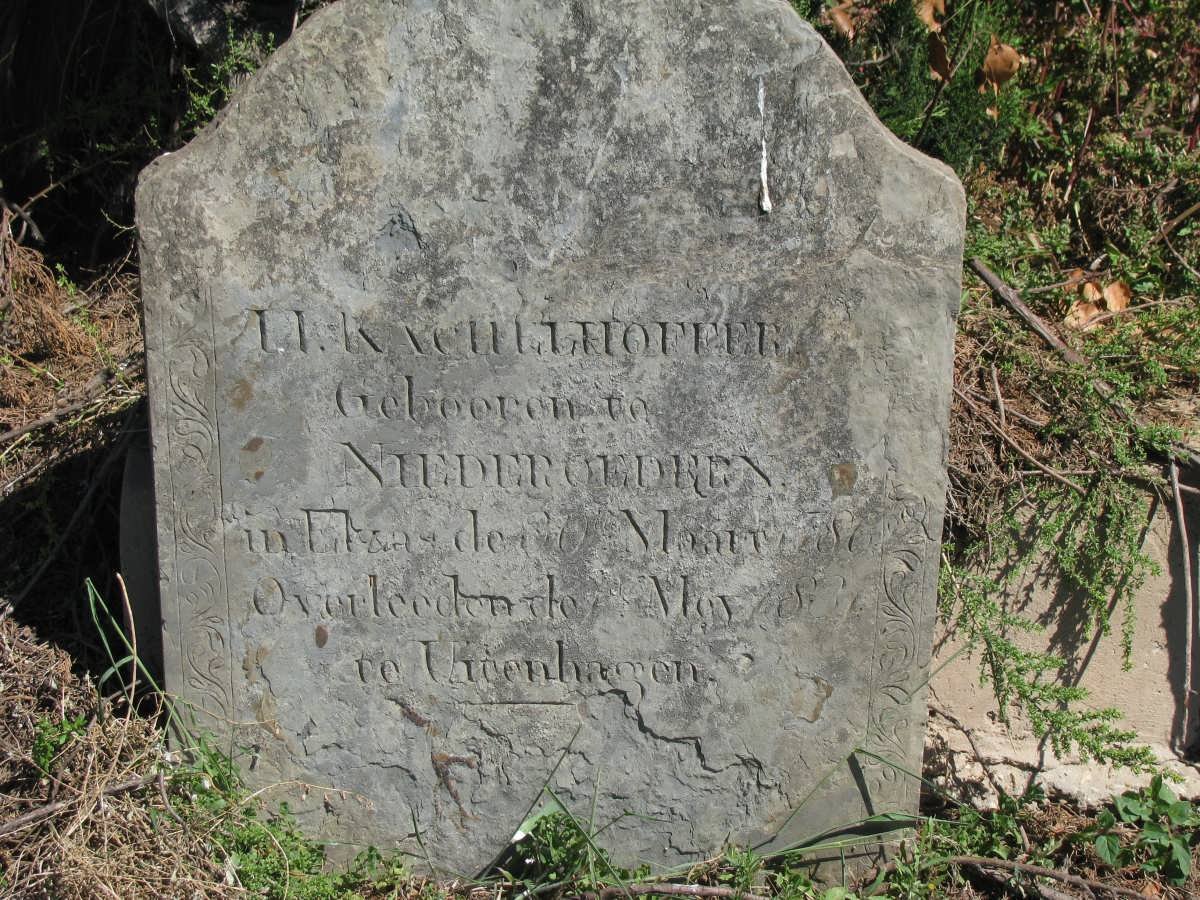 KACHELHOFFER ? I.  1786-1831
