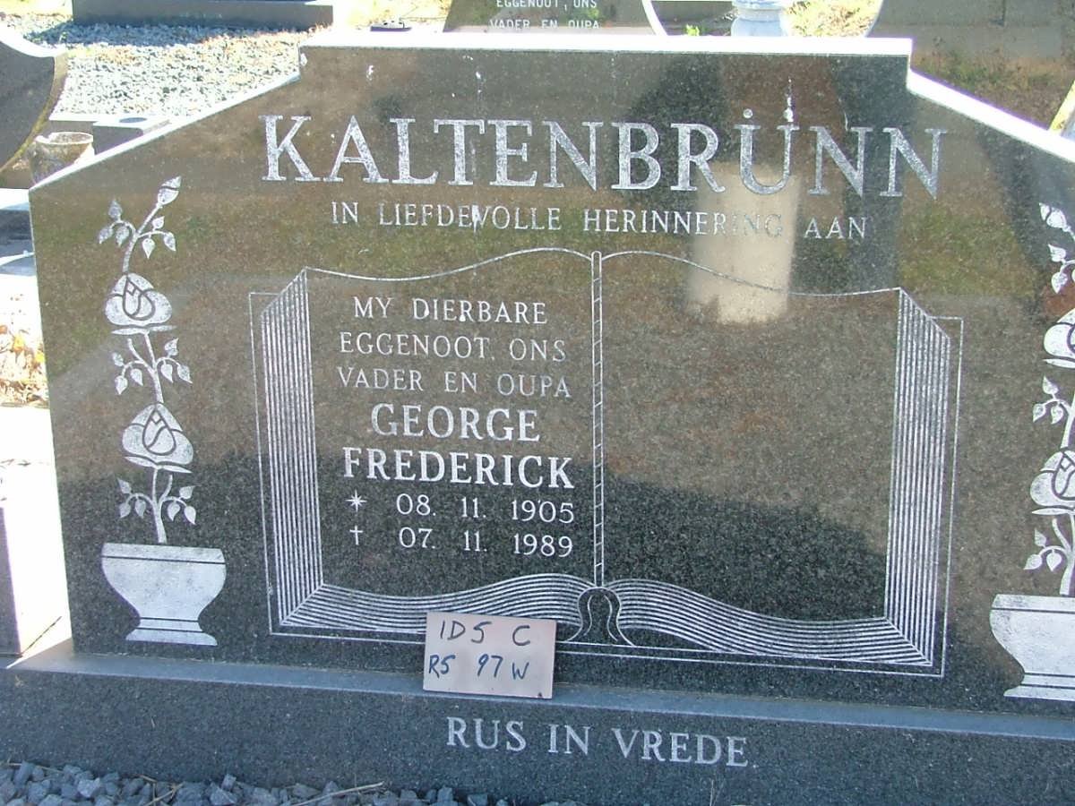 KALTENBRÜNN George Frederick 1905-1989
