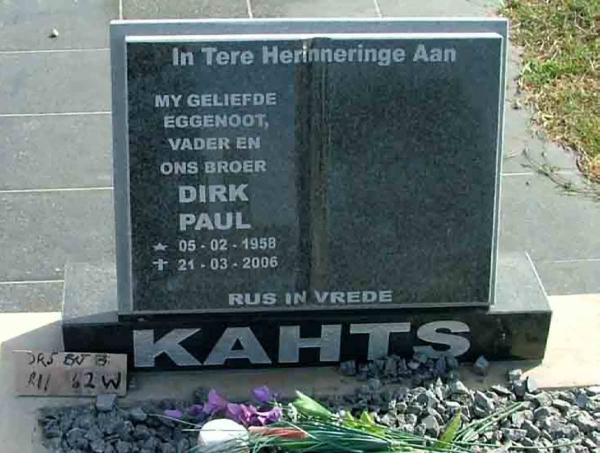 KAHTS Dirk Paul 1958-2006