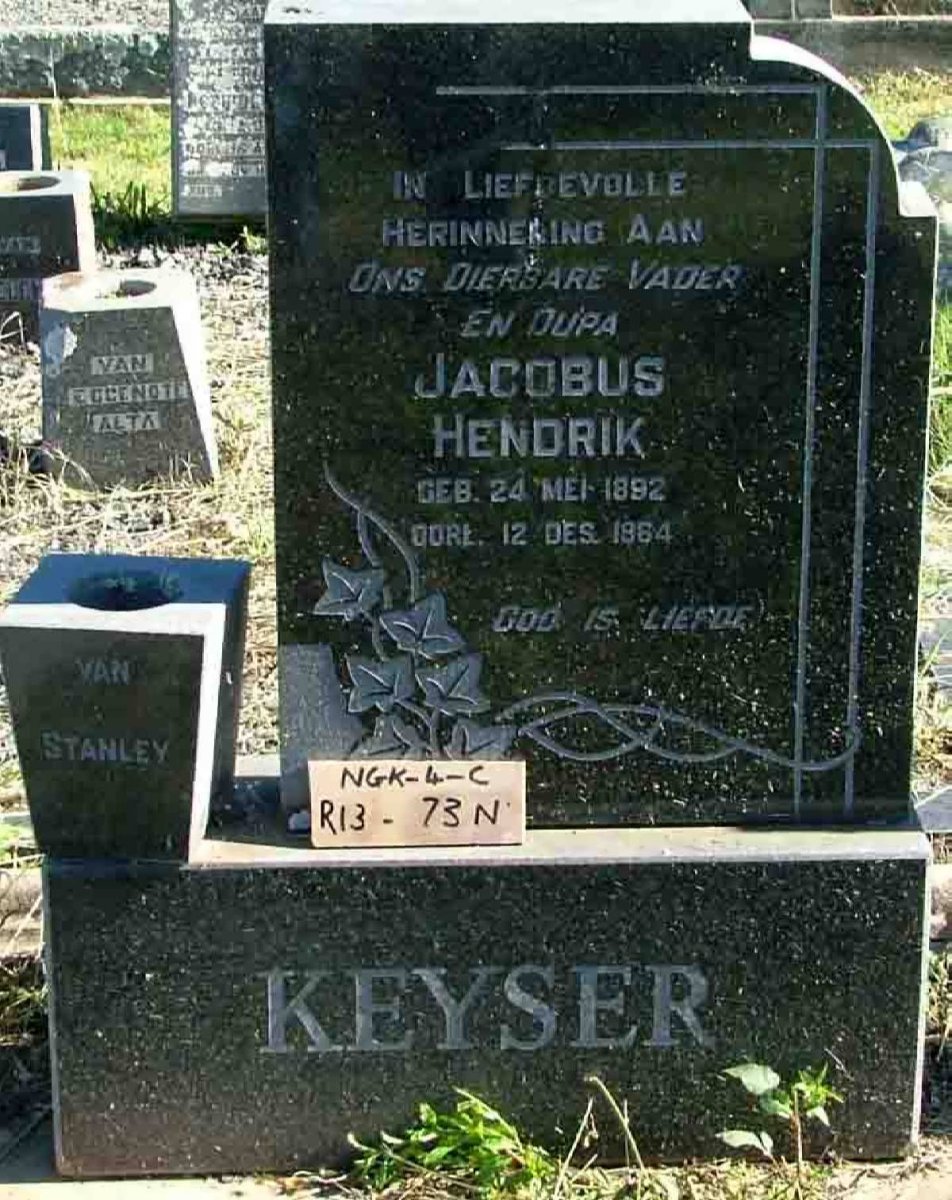 KEYSER Jacobus Hendrik 1892-1964