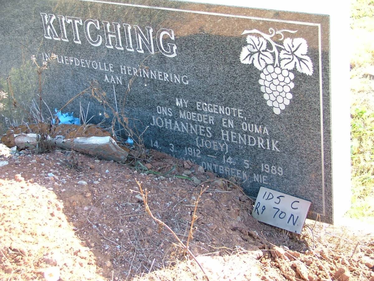 KITCHING Johannes Hendrik 1912-1989