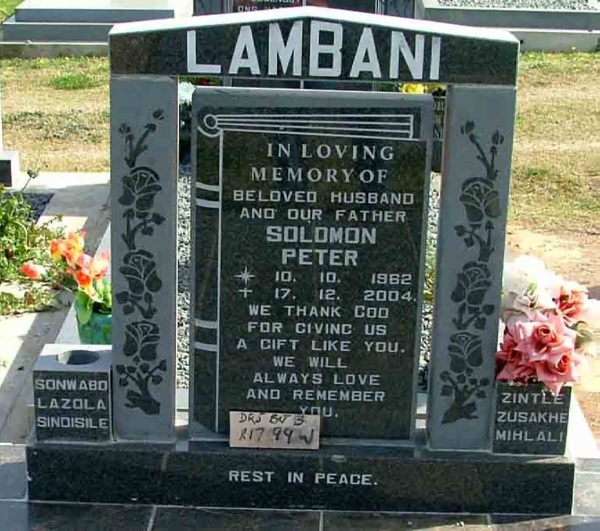 LAMBANI Solomon Peter 1962-2004
