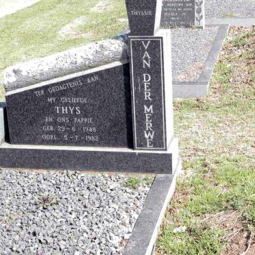 MERWE Thys, van der 1948-1982