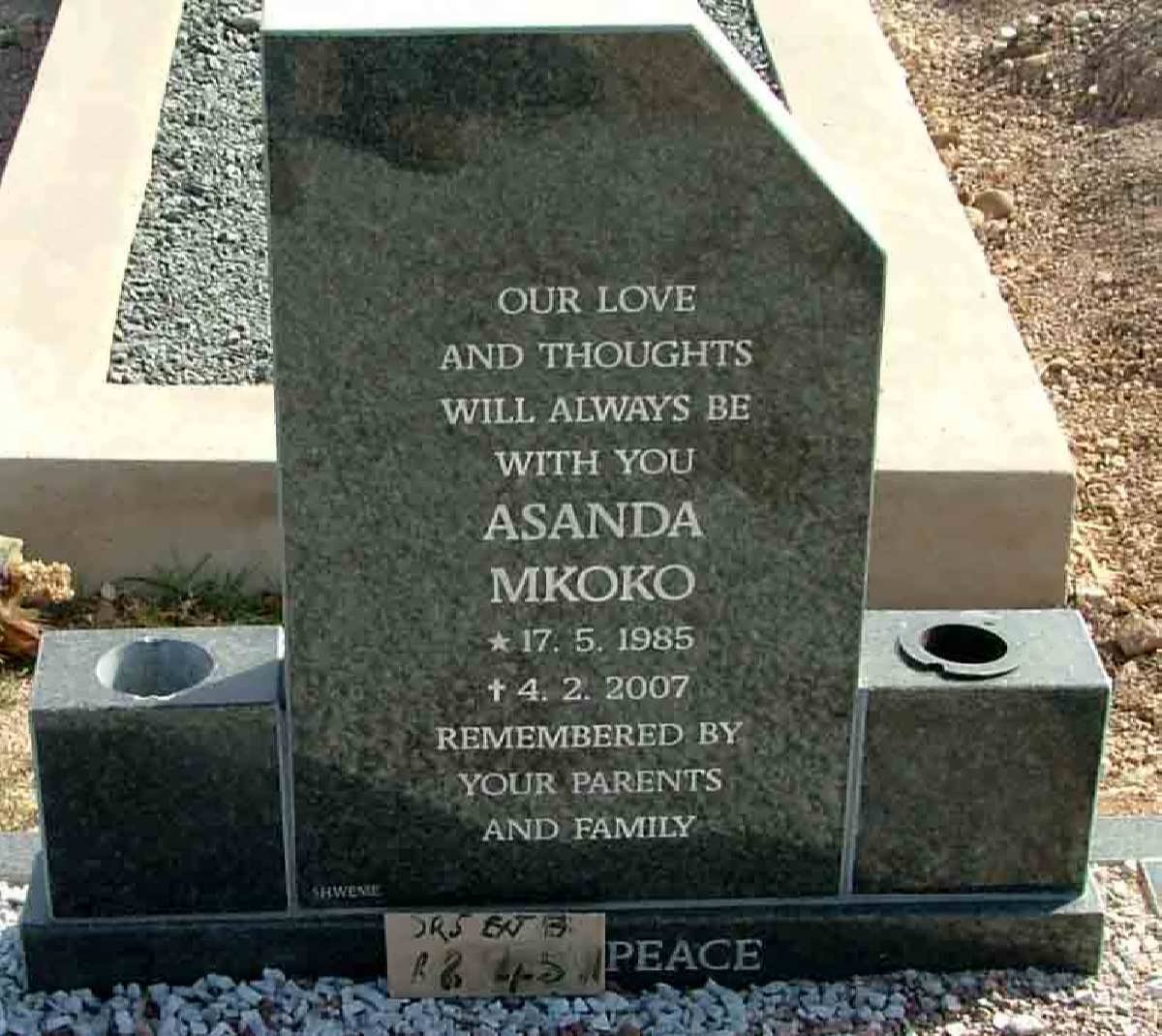 MKOKO Asanda 1985-2007