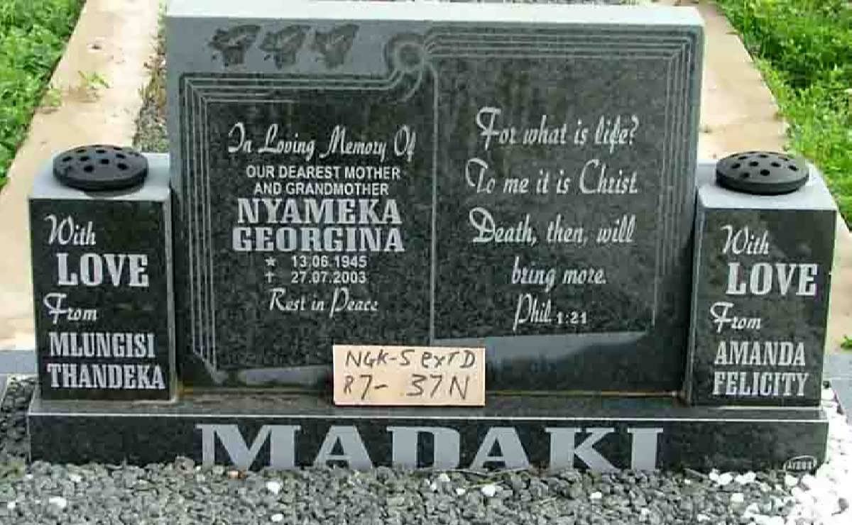MADAKI Nyameka Georgina 1945-2003