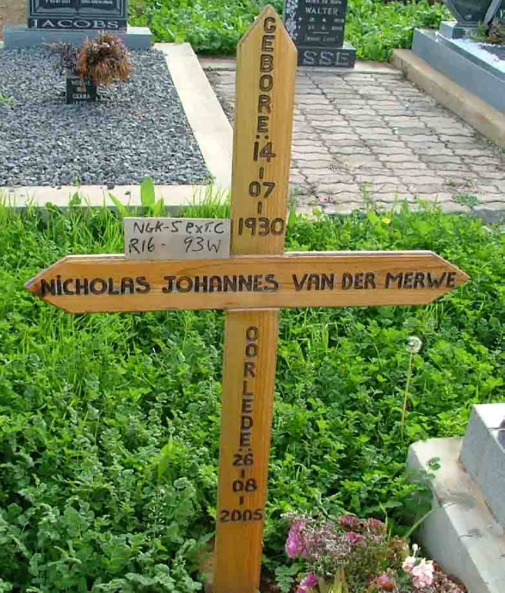 MERWE Nicholas Johannes, van der 1930-2005