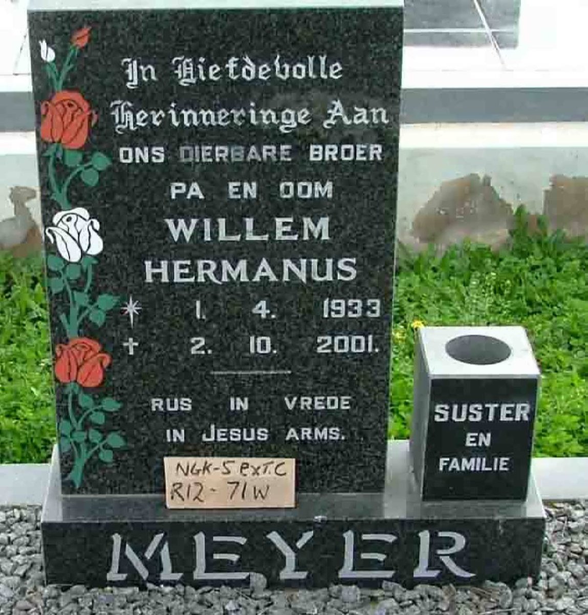 MEYER Willem Hermanus 1933-2001