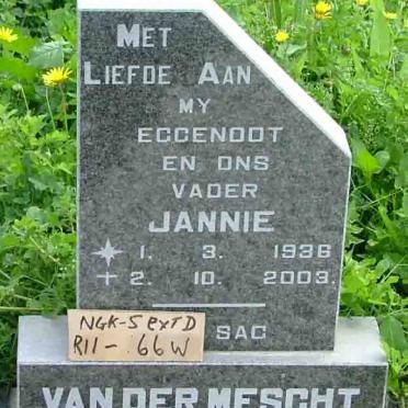 MESCHT Jannie, van der 1936-2003