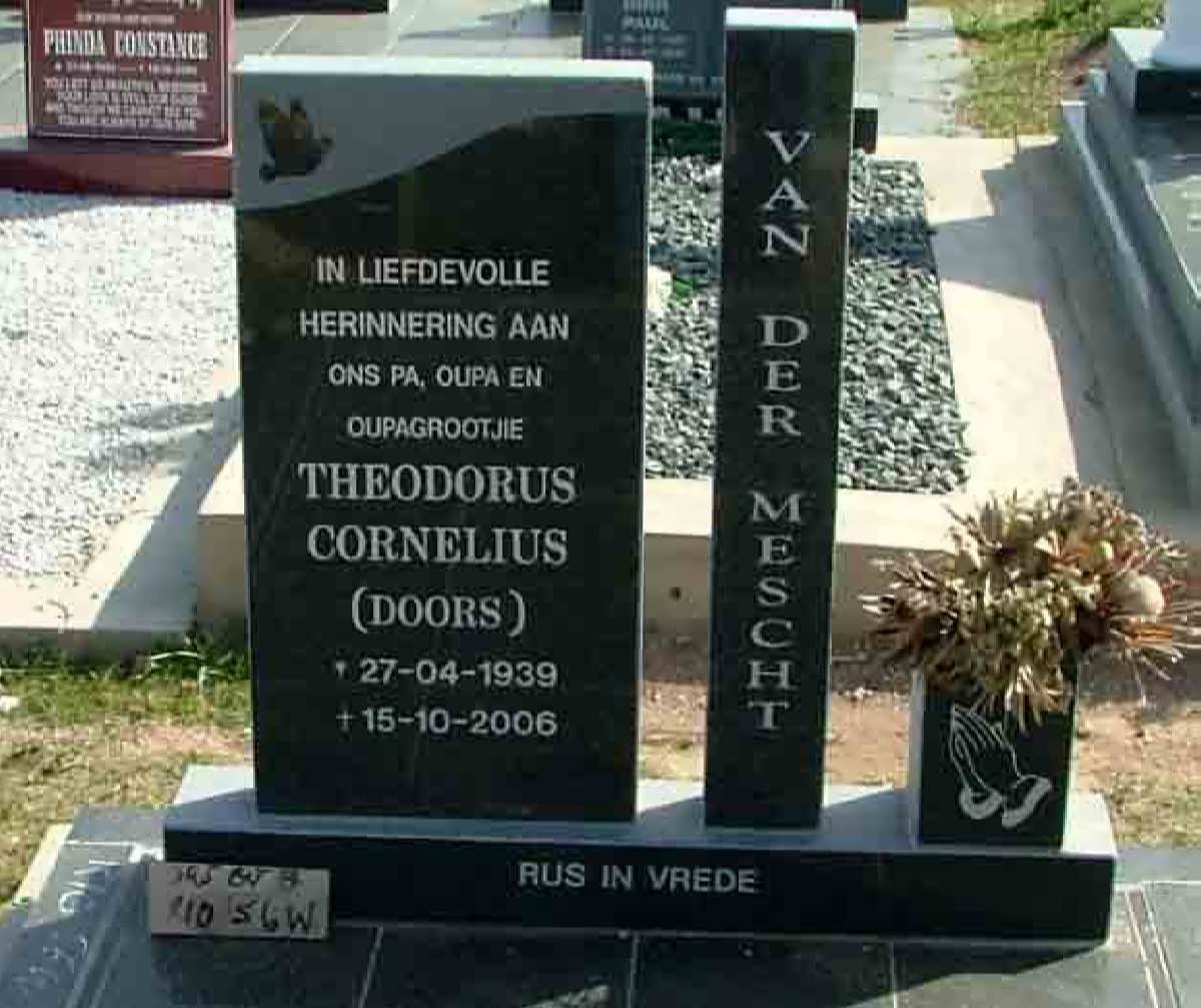 MESCHT Theodorus Cornelius, van der 1939-2006