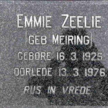 ZEELIE Emmie nee MEIRING 1925-1976