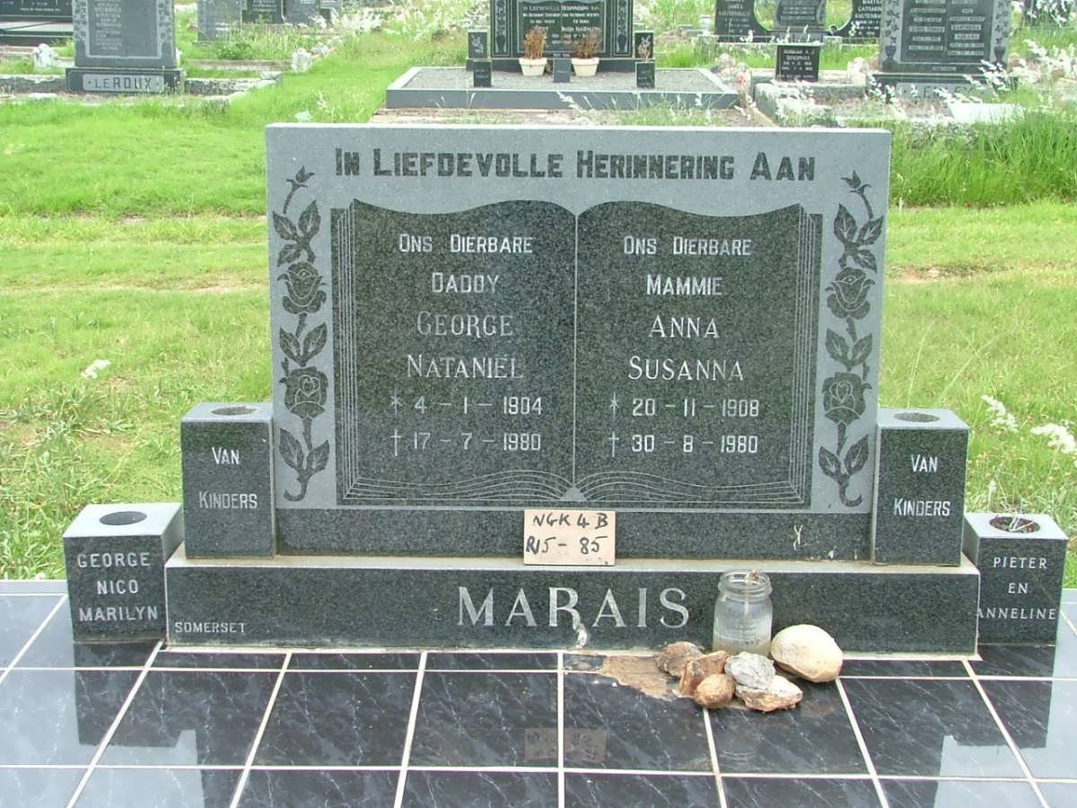 MARAIS George Nathaniël 1904-1980 &amp; Anna Susanna 1908-1980