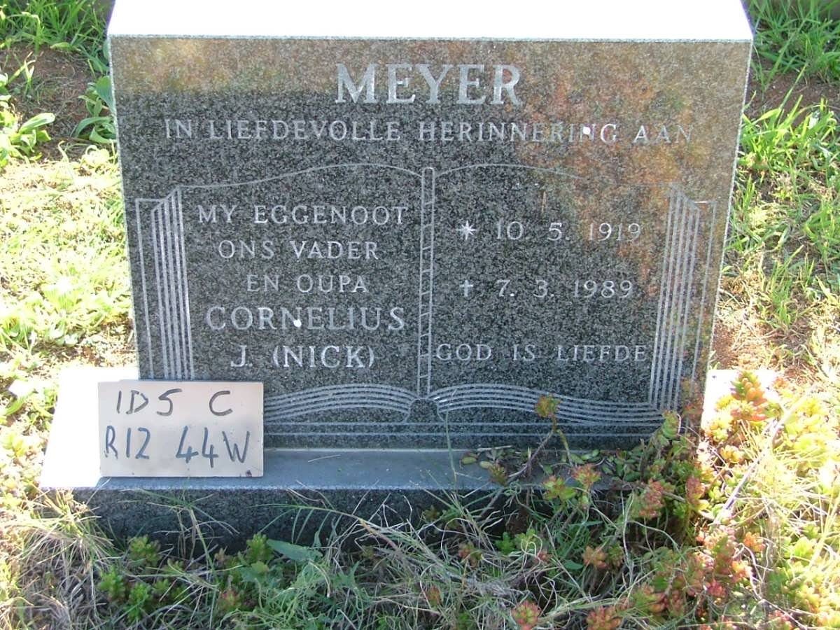 MEYER Cornelius J. 1919-1989