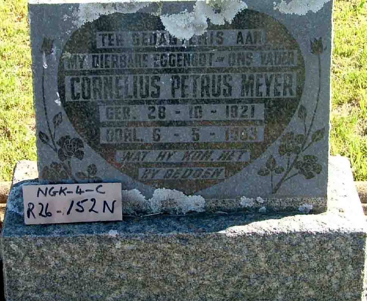 MEYER Cornelius Petrus 1921-1963