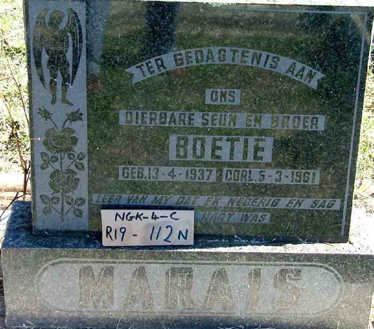 MARAIS Boetie 1937-1961