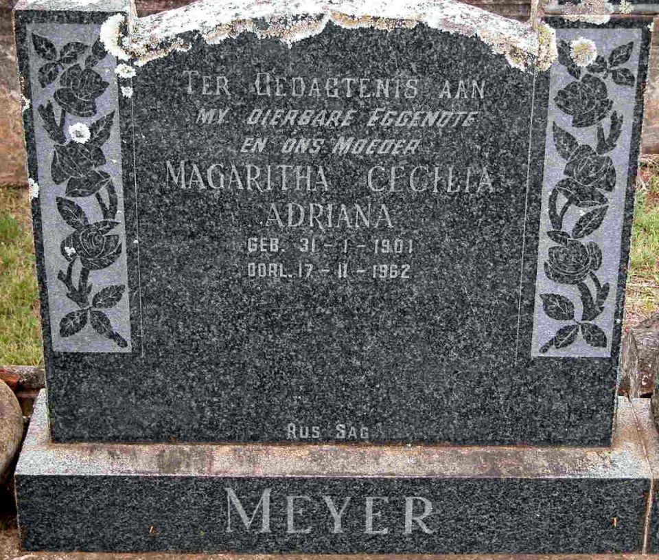 MEYER Magaritha Cecilia Adriana 1901-1962