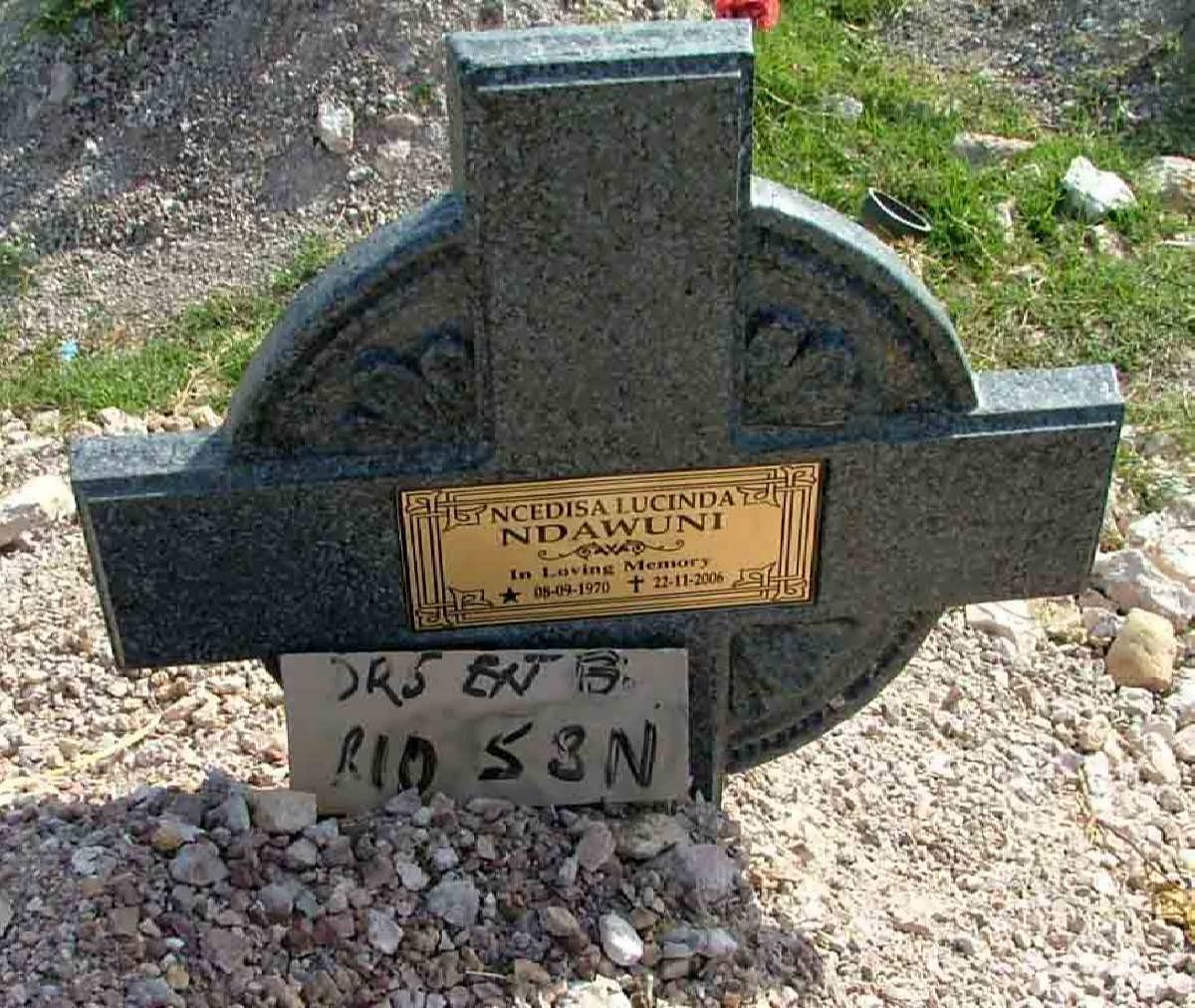NDAWUNI Ncedisa Lucinda 1970-2006