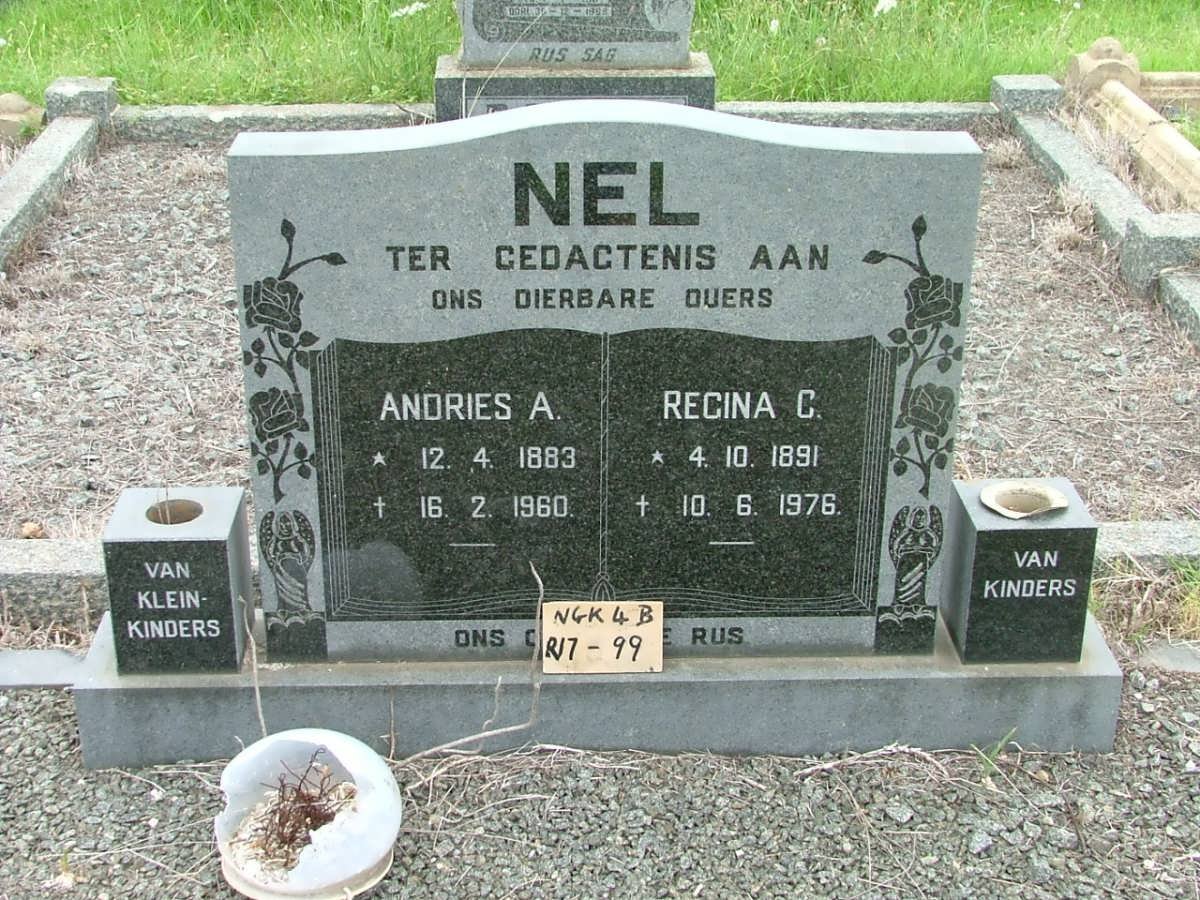 NEL Andries A. 1883-1960 &amp; Regina C. 1891-1976