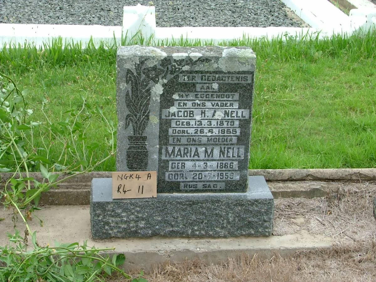 NELL Jacob H.A. 1879-1955 &amp; Maria M. 1886-1959