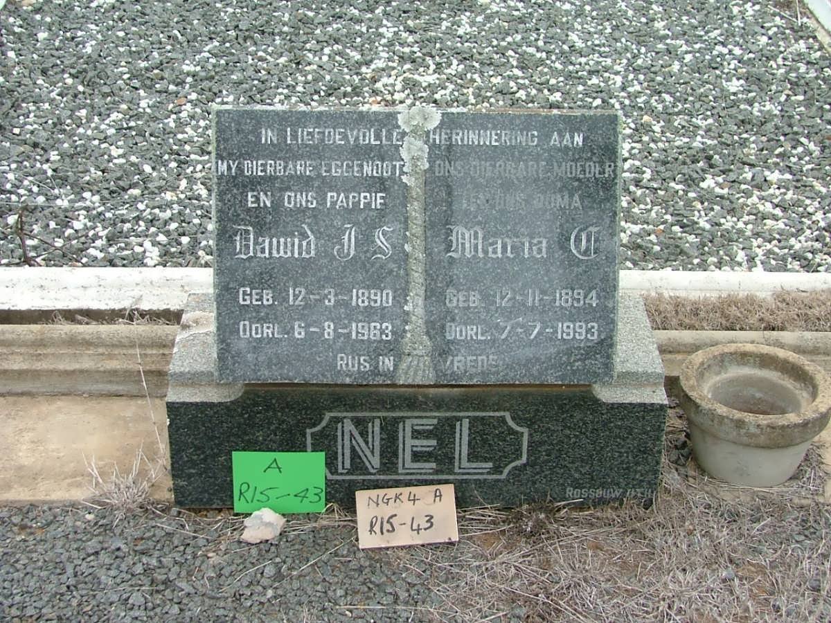 NEL Dawid J.S. 1890-1963 &amp; Maria C. 1894-1993