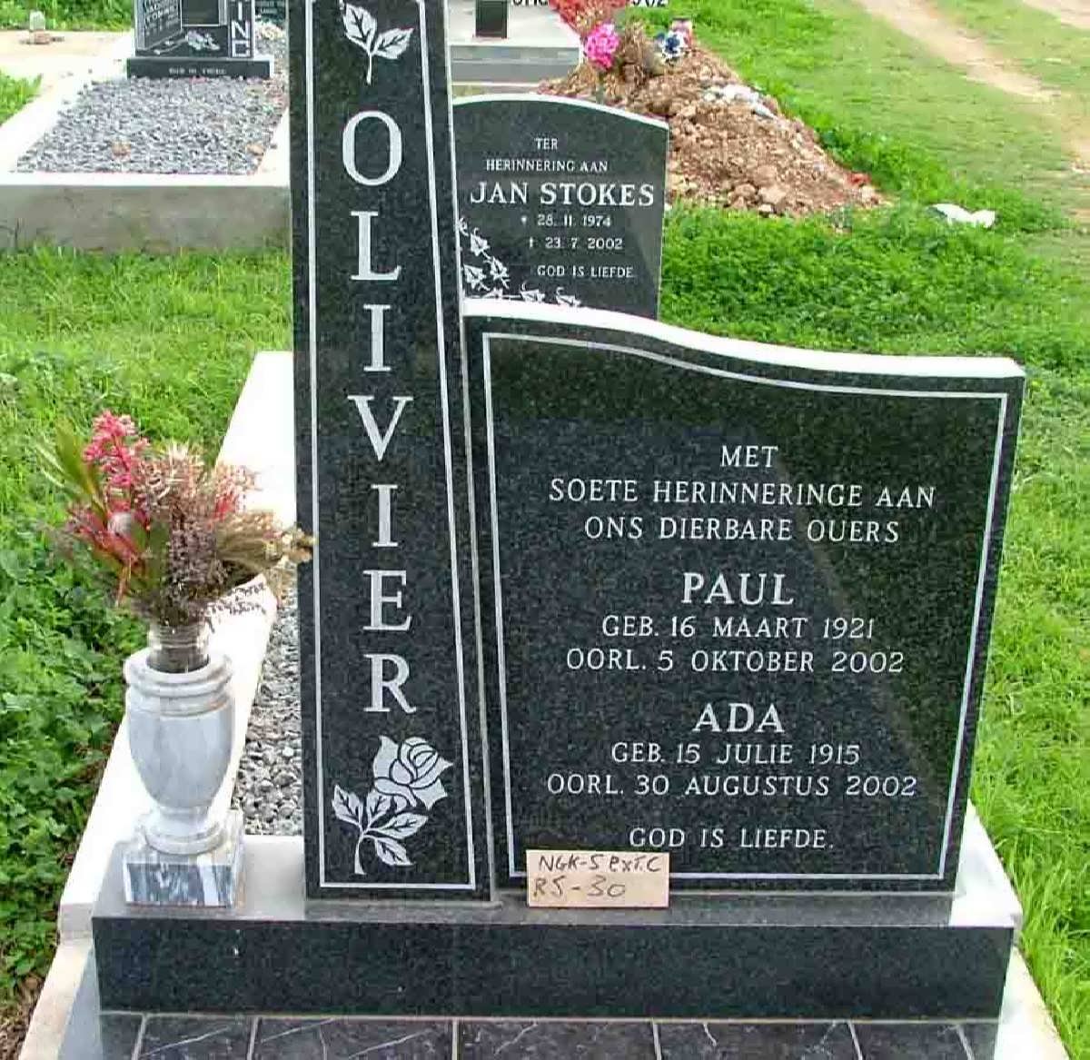 OLIVIER Paul 1921-2002 &amp; Ada 1915-2002