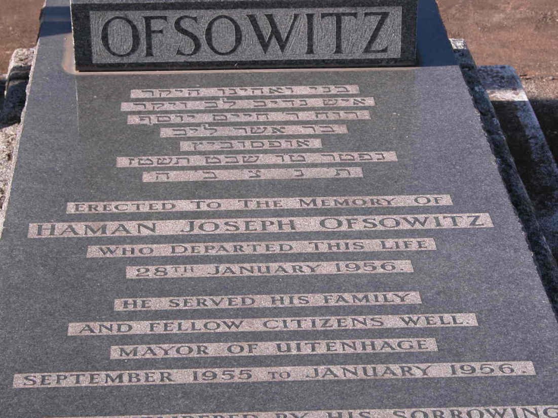 OFSOWITZ Haman Joseph -1956