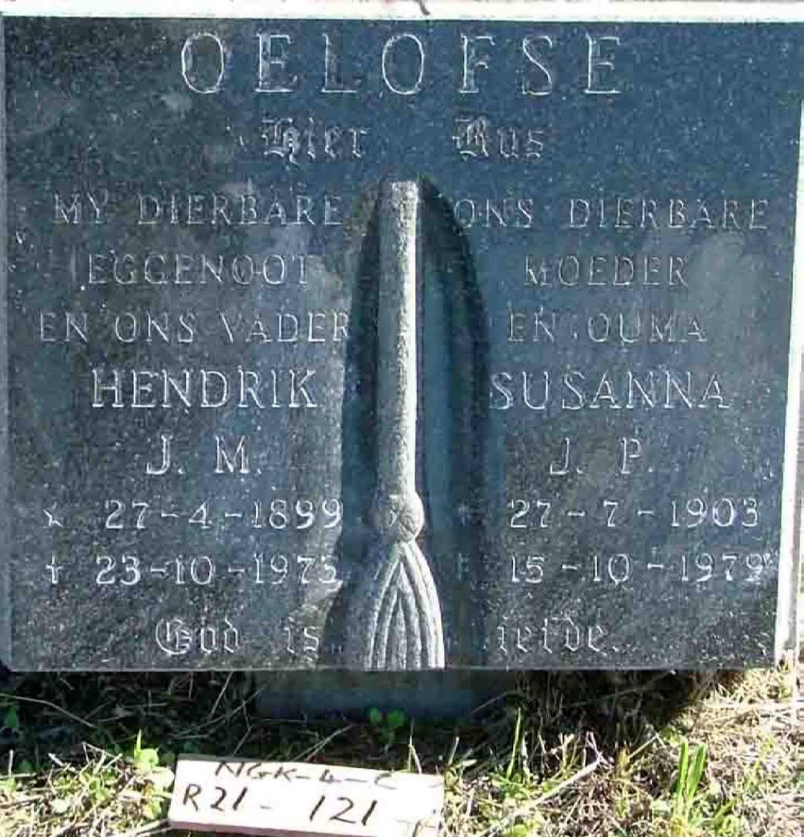 OELOFSE Hendrik J.M. 1899-1975 &amp; Susanna J.P. 1903-1979