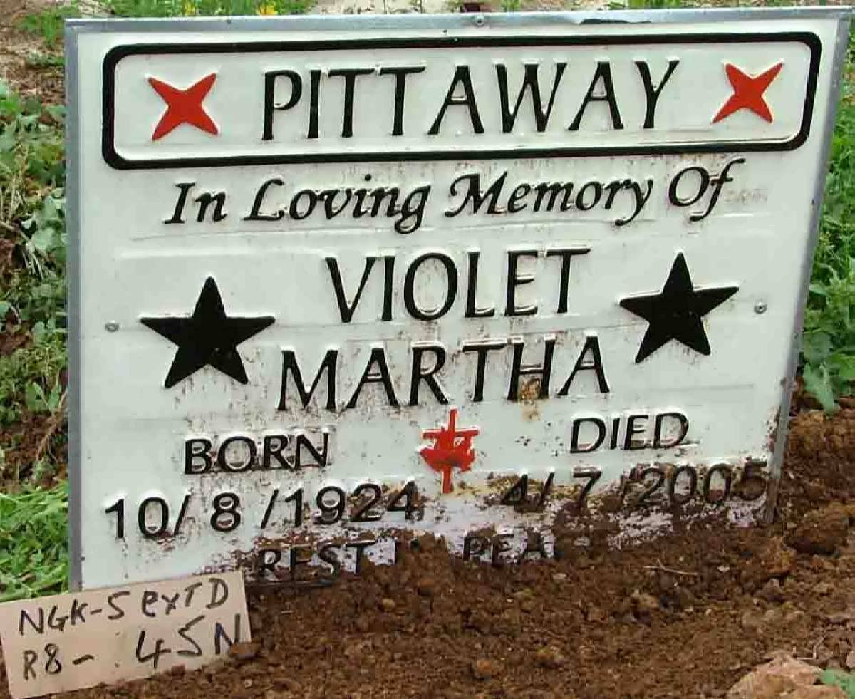 PITTAWAY Violet Martha 1924-2005