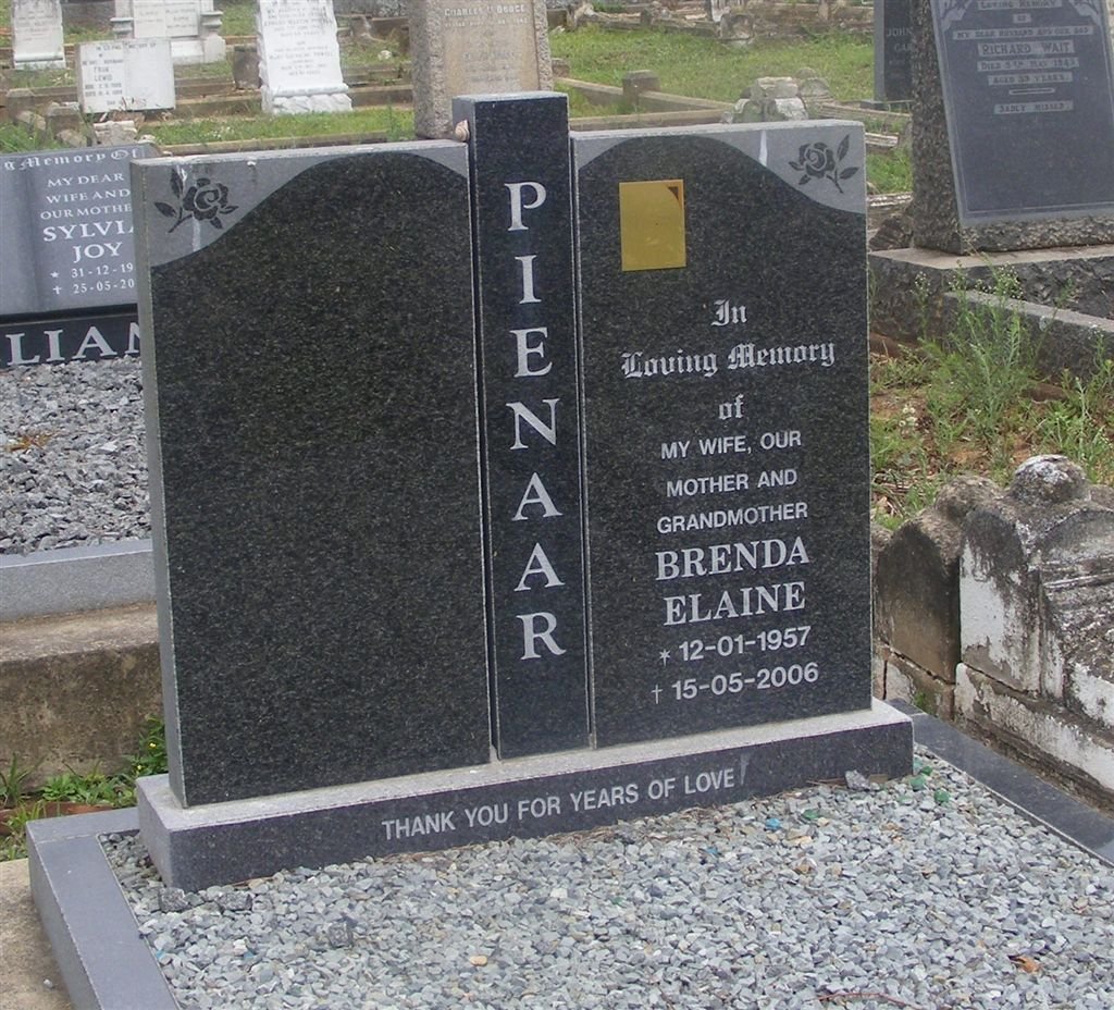 PIENAAR Brenda Elaine 1957-2006
