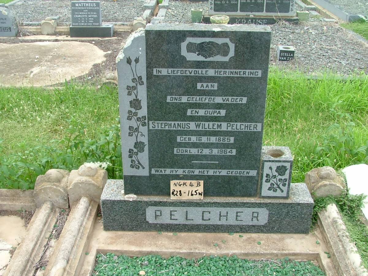 PELCHER Stephanus Willem 1885-1964