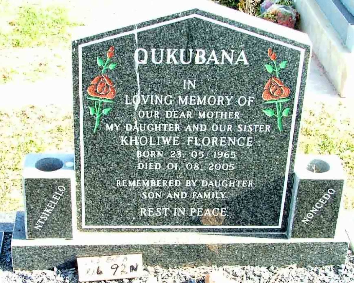 QUKUBANA Kholiwe Florence 1965-2005
