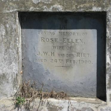 RIET Rose Ellen, van der nee BURNETT -1900