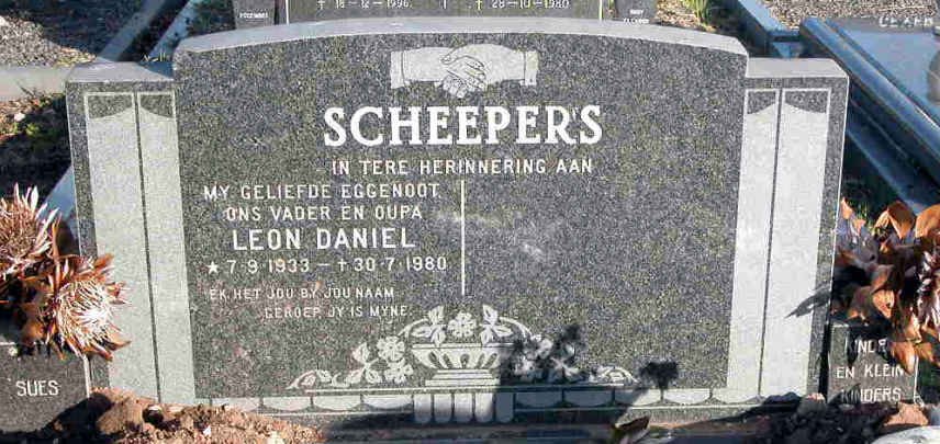 SCHEEPERS Leon Daniel 1933-1980