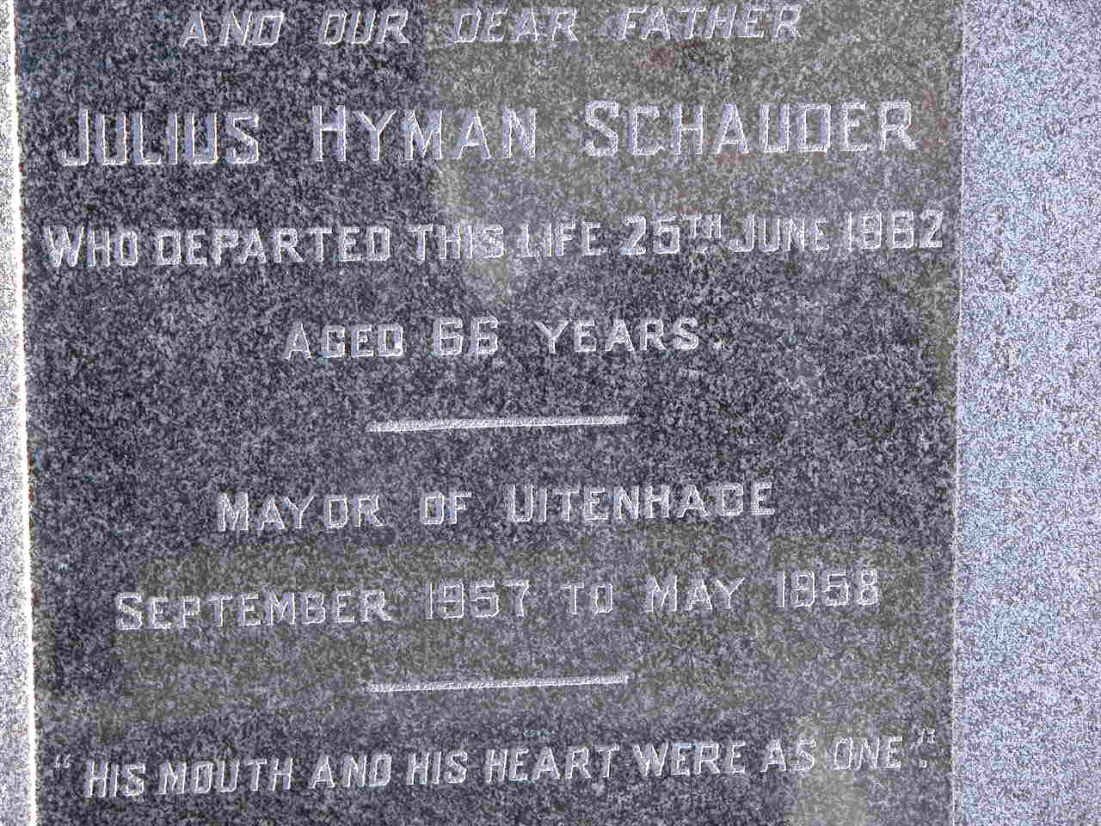 SCHAUDER Julius Hyman -1962